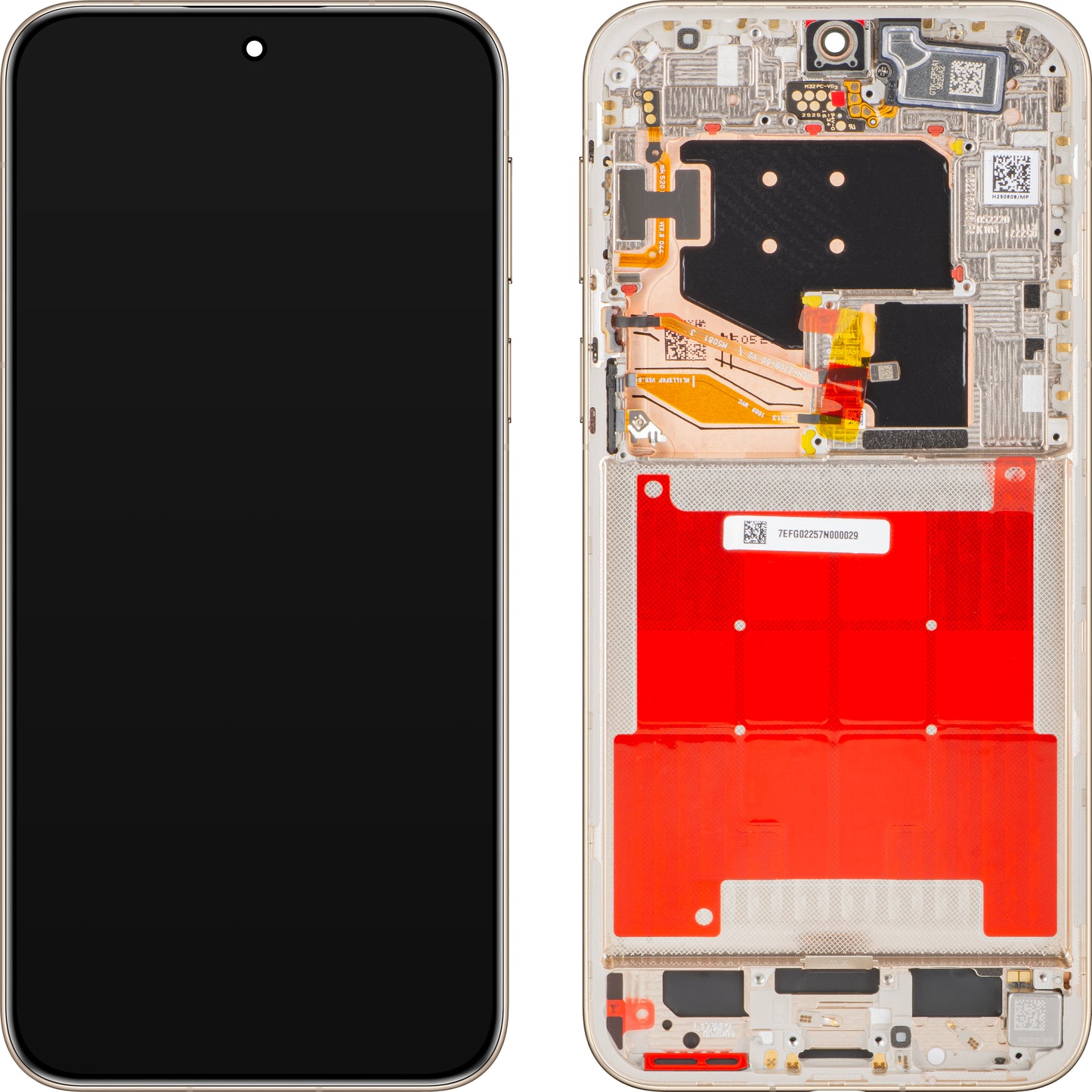 Huawei Pura 80 Ultra érintőképernyős kijelző, kerettel, Arany (Prestige Gold), Service Pack 02357EFG