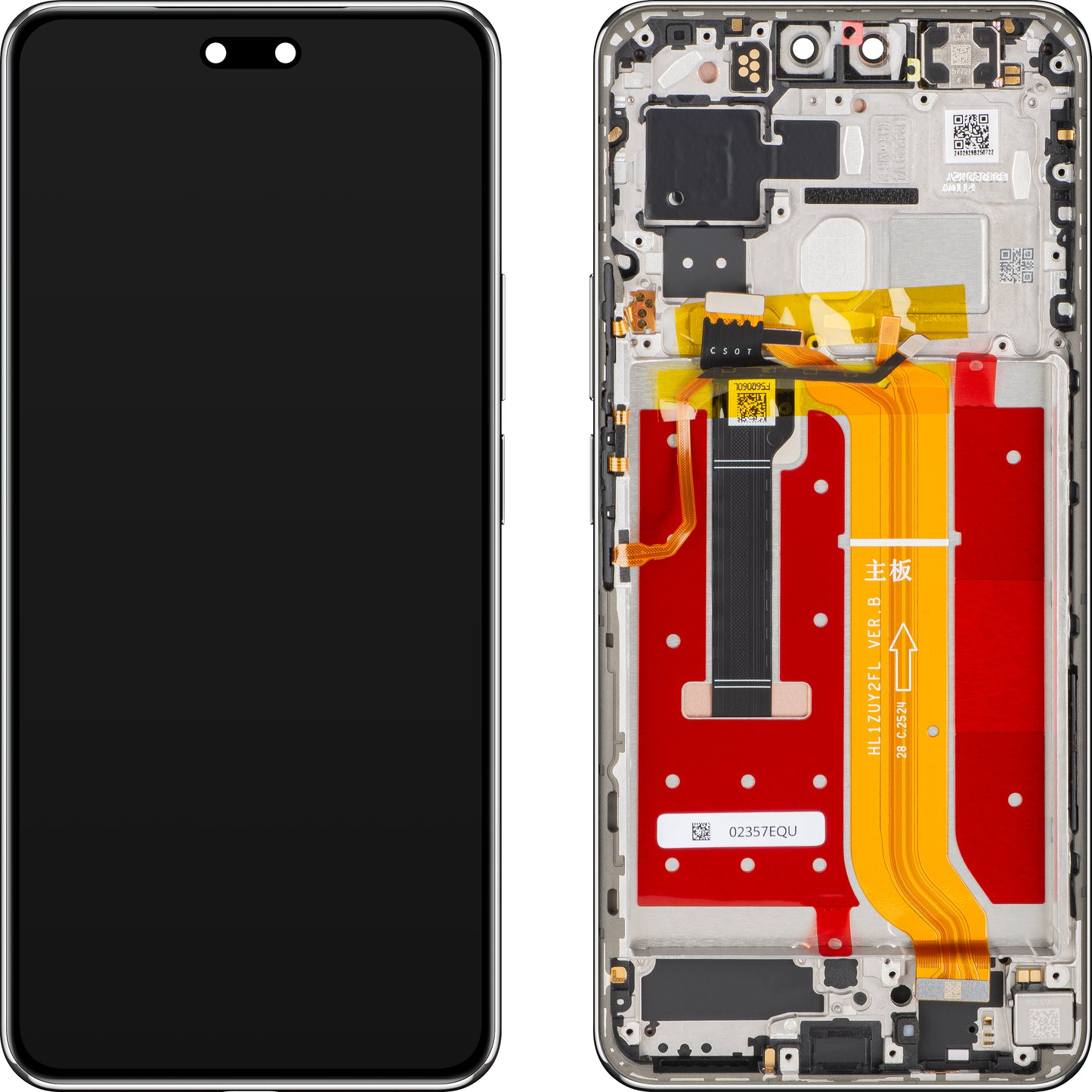 Huawei nova 14 Pro érintőképernyős kijelző, kerettel, fehér, Service Pack 02357EQU