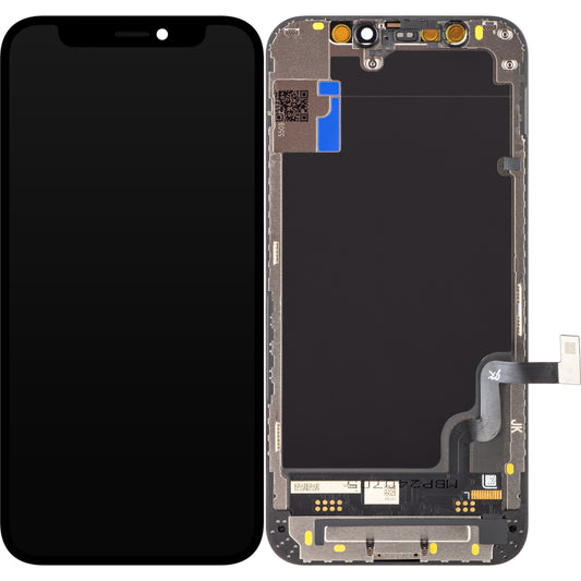 Érintőképernyő JK az Apple iPhone 12 mini készülékhez, kerettel, In-Cell LCD változat, fekete