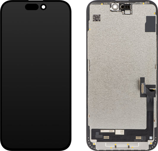 JK Érintőképernyő kijelző Apple iPhone 15 Plus készülékhez, kerettel, In-Cell LCD verzió, Fekete