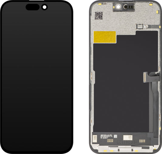 JK Érintőképernyő kijelző Apple iPhone 15 Pro Max készülékhez, kerettel, In-Cell LCD verzió, Fekete