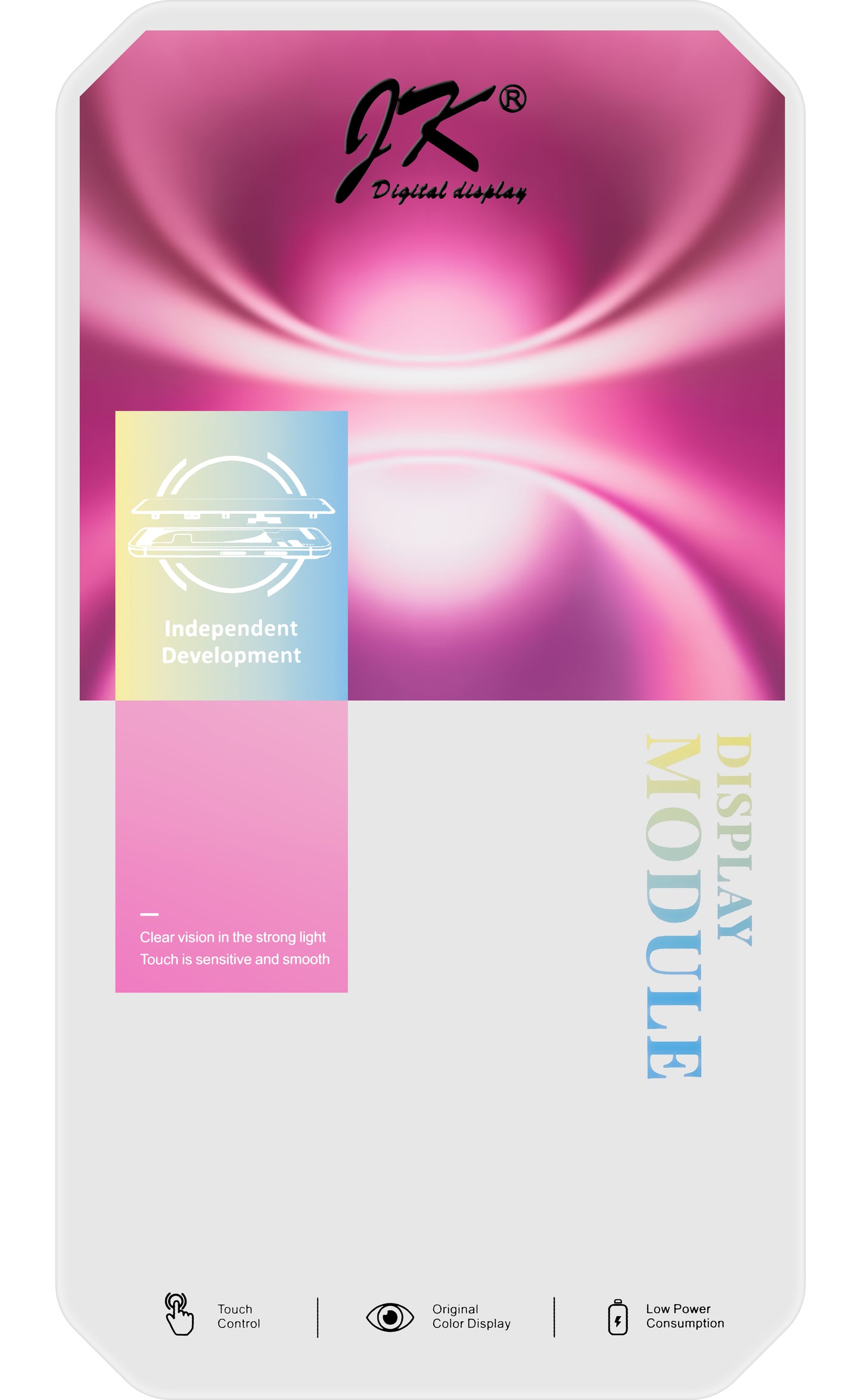 JK érintőképernyős kijelző Apple iPhone 16 Plus-hoz, kerettel, mozgatható IC In-Cell LCD verzió, fekete