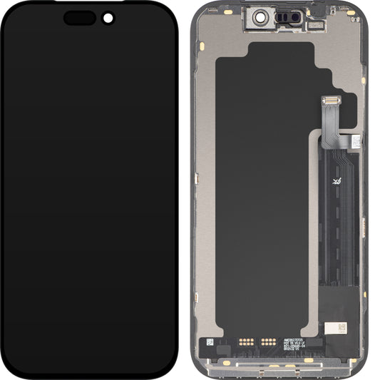 JK érintőképernyős kijelző Apple iPhone 17 Pro-hoz, kerettel, LCD In-Cell IC mozgatható verzió, fekete
