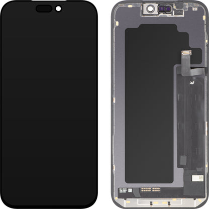 JK érintőképernyős kijelző Apple iPhone 17 Pro Max-hoz, kerettel, LCD In-Cell IC mozgatható verzió, fekete