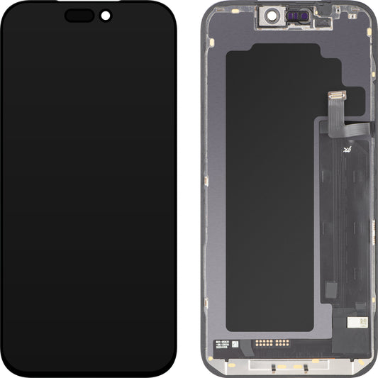 JK érintőképernyős kijelző Apple iPhone 17 Pro Max-hoz, kerettel, LCD In-Cell IC mozgatható verzió, fekete