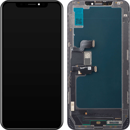 Érintőképernyő JK az Apple iPhone XS Max készülékhez, kerettel, In-Cell LCD változat, fekete