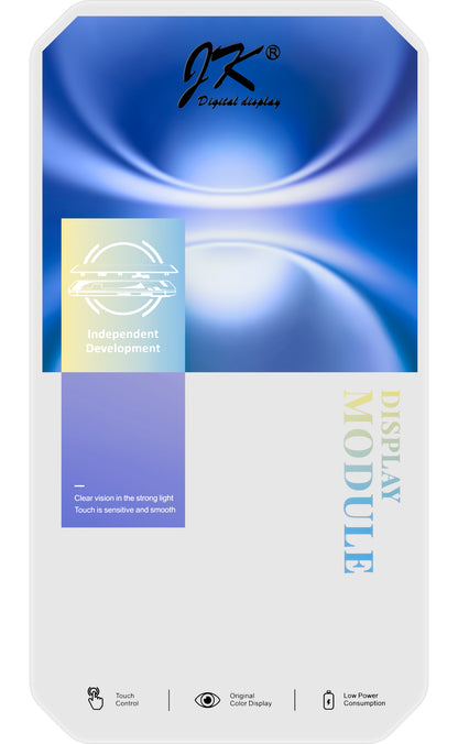 JK érintőképernyős kijelző Apple iPhone 16-hoz, kerettel, mozgatható IC In-Cell LCD verzió, fekete