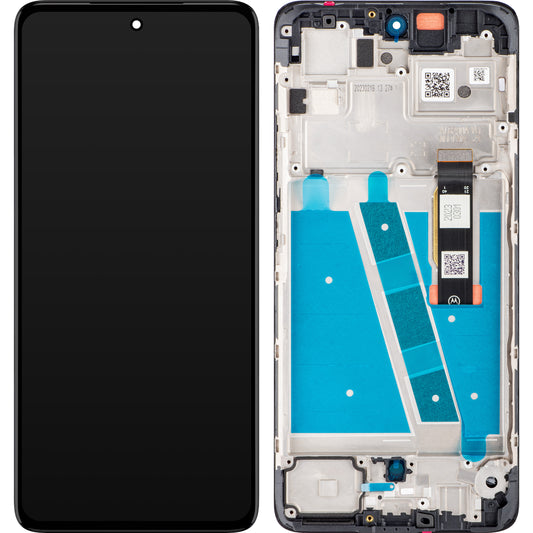 Motorola Moto Moto Moto G72 érintőképernyős kijelző, kerettel, fekete, szervizcsomag 5D68C21701