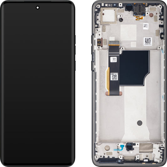 Motorola Edge 40 Neo érintőképernyős kijelző, kerettel, L3 verzió, fekete, csere 5D68C23158