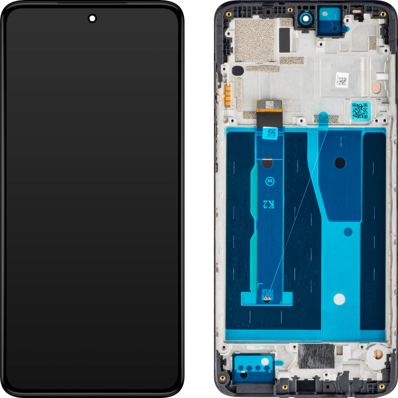 Motorola Moto G84 érintőképernyős kijelző, kerettel, fekete, csere 5D68C23231