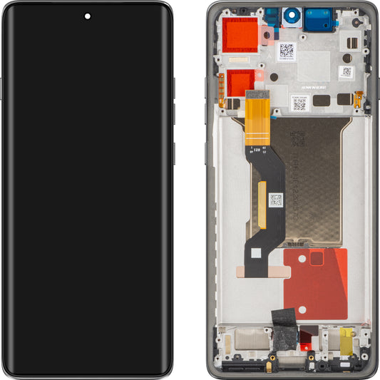 Motorola Edge 60 Pro érintőképernyős kijelző, kerettel, szürke (Pantone Shadow), Service Pack 5D68C30253