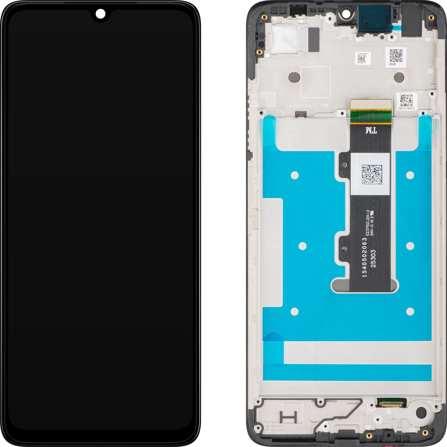 Motorola Moto G06 Power érintőképernyős kijelző kerettel, fekete, Service Pack 5D68C31392