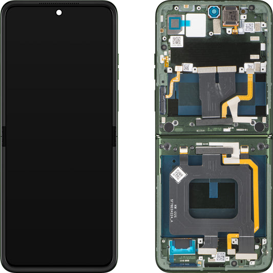 Motorola Razr 70 Plus érintőképernyős kijelző, kerettel, belső alatti, zöld (Pantone Mountain View) Service Pack 5D68C32313