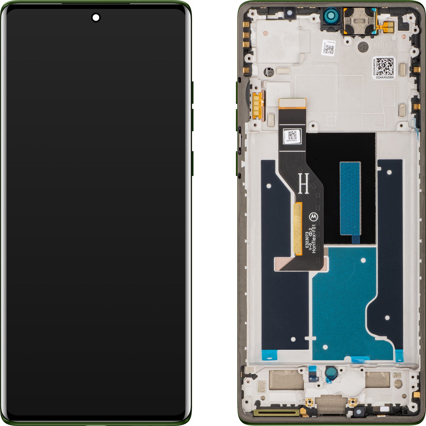 Motorola Edge 50 Fusion érintőképernyő kijelző, kerettel, zöld (Forest Green), újracímkézett 5D68C25167