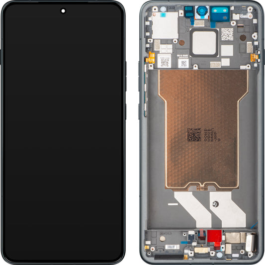 Motorola Edge 70 Max érintőképernyő kijelző, kerettel, fekete (Pantone Dark Shadow) 5D68C33281