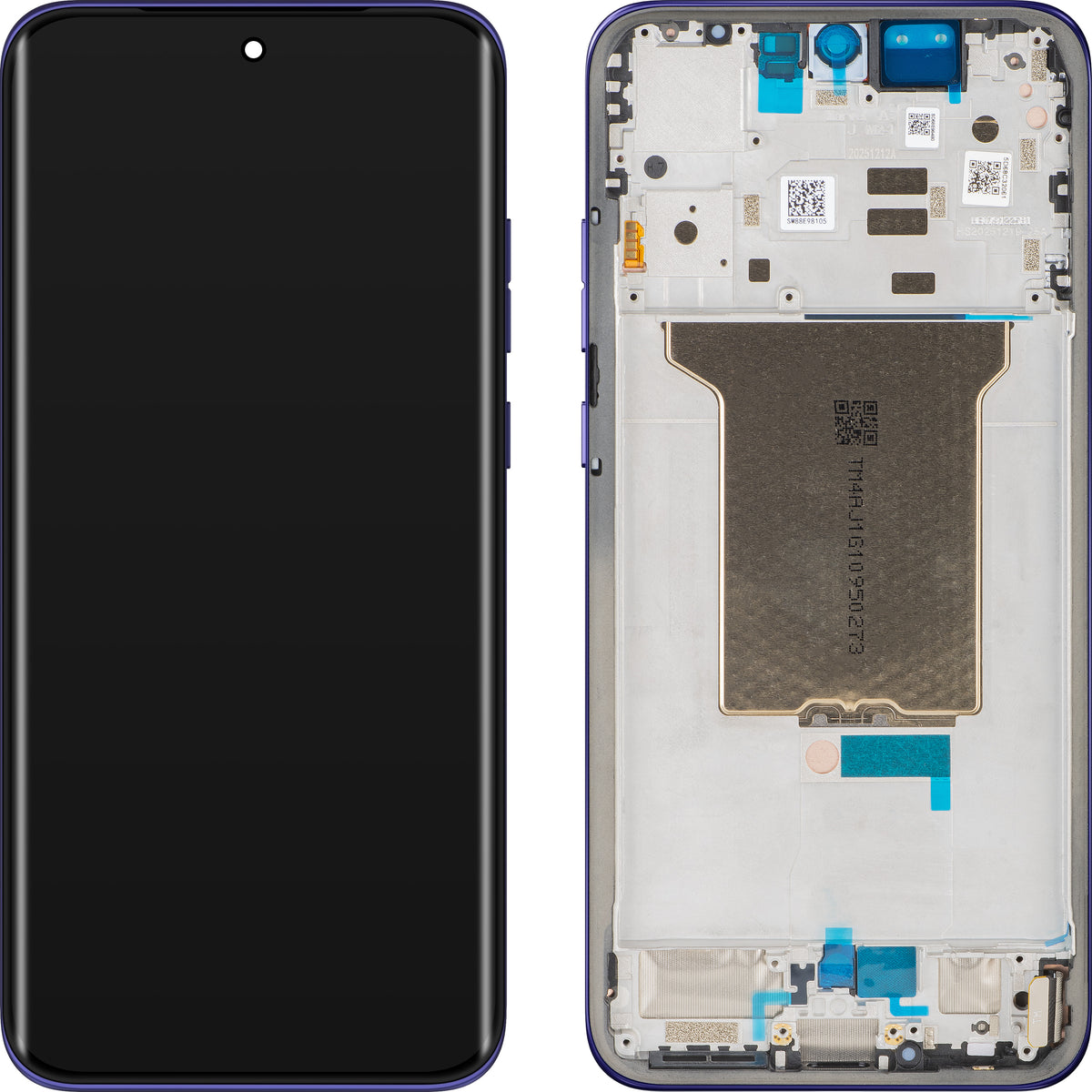 Motorola Edge 70 Fusion+ / Edge 70 Fusion érintőképernyős kijelző kerettel, lila (Pantone Orient Blue), Service Pack 5D68C32064