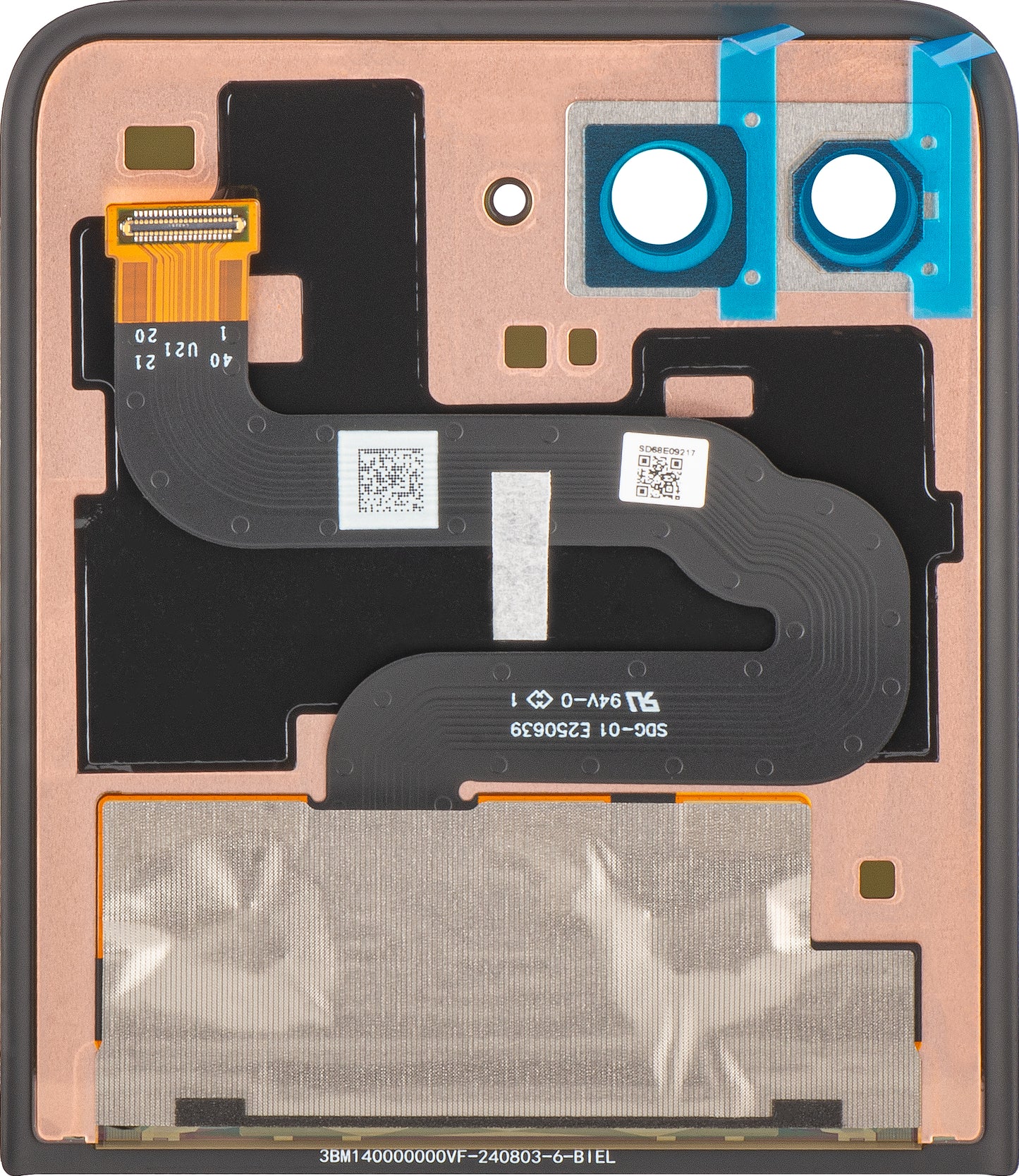Motorola Razr+ 2025 / Razr+ 2024 / Razr 50 Ultra érintőképernyős kijelző, Sub Outer, Service Pack 5D68C24593