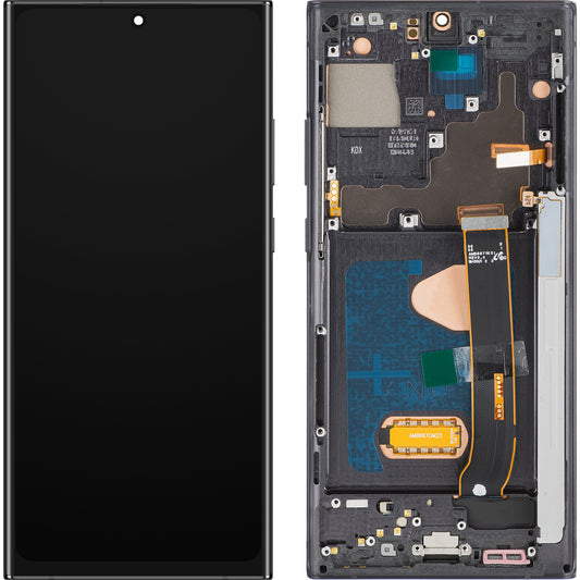 MP érintőképernyős kijelző kompatibilis a Samsung Galaxy Note 20 Ultra N985-tel, kerettel, OLED verzió, Fekete
