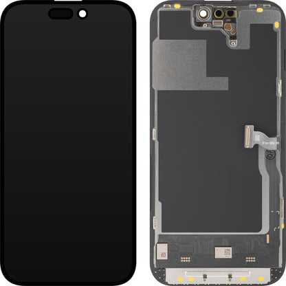 MP Touchscreen Display compatible with Apple iPhone 14 Pro, with Frame, Soft OLED IC Movable 120Hz FHD Version, Black