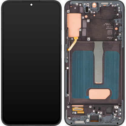 MP érintőképernyős kijelző kompatibilis a Samsung Galaxy S22+ 5G S906 készülékkel, kerettel, fekete