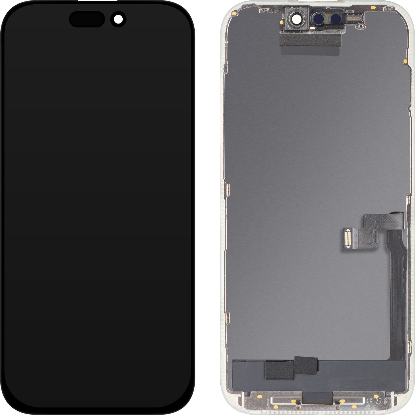 MP érintőképernyős kijelző kompatibilis az Apple iPhone 16 Pro-val, kerettel, OLED FHD Diagnosztikai verzió, Fekete