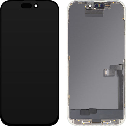 MP érintőképernyős kijelző kompatibilis az Apple iPhone 16 Pro-val, kerettel, OLED FHD Diagnosztikai verzió, Fekete