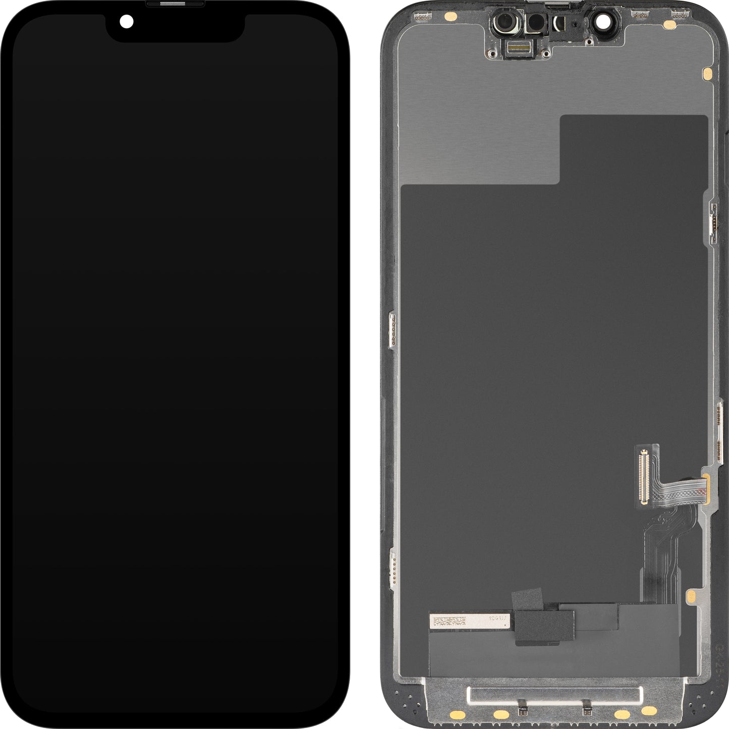 Apple iPhone 13-hoz kompatibilis MP érintőképernyős kijelző, kerettel, OLED FHD Diagnosztikai verzió, Fekete