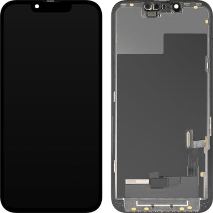 Apple iPhone 13-hoz kompatibilis MP érintőképernyős kijelző, kerettel, OLED FHD Diagnosztikai verzió, Fekete