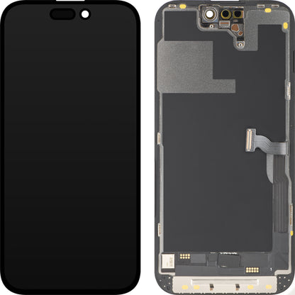 Apple iPhone 14 Pro-hoz kompatibilis MP érintőképernyős kijelző, kerettel, OLED FHD Diagnosztikai verzió, Fekete