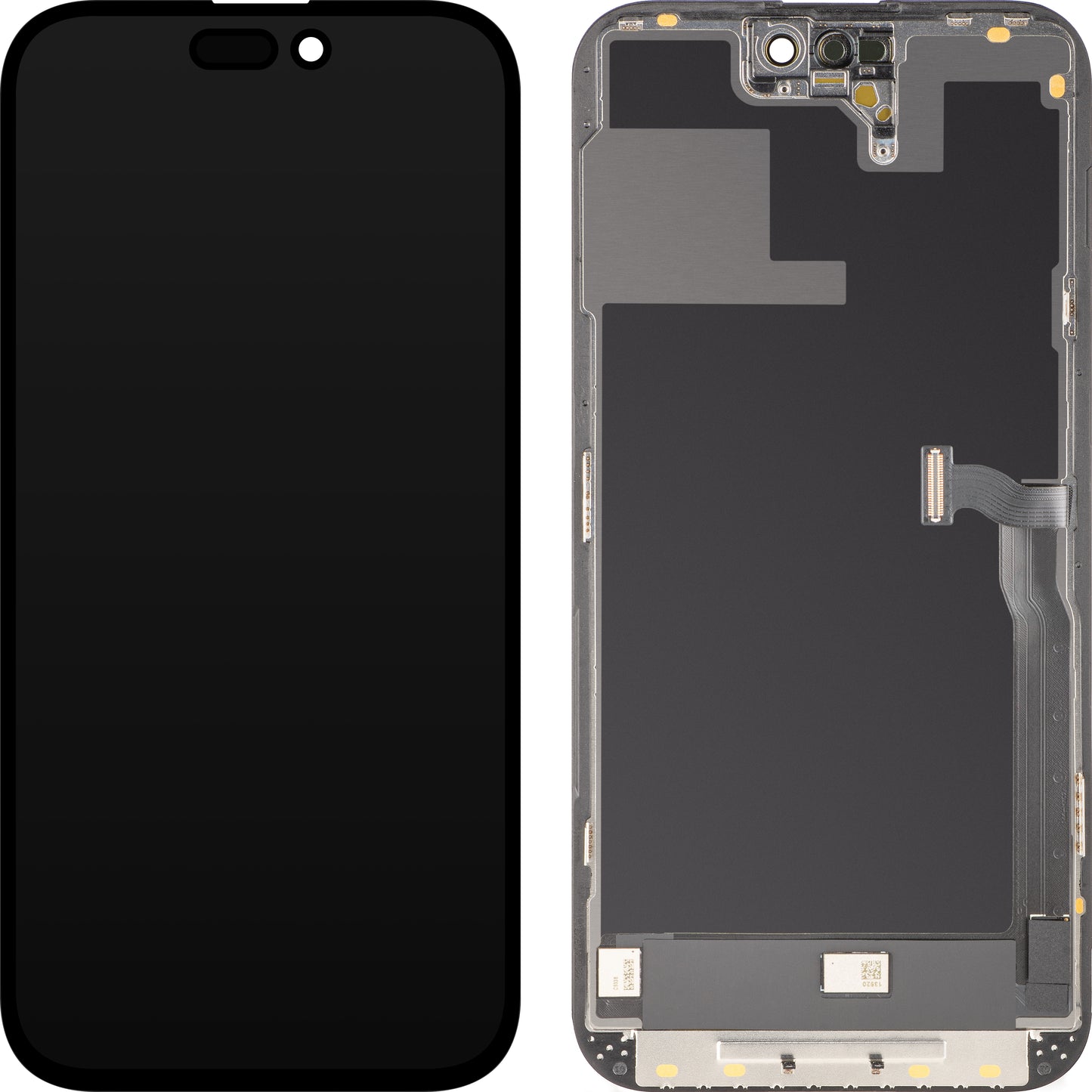 MP érintőképernyős kijelző kompatibilis az Apple iPhone 14 Pro Max-szal, kerettel, OLED FHD Diagnosztikai verzió, Fekete