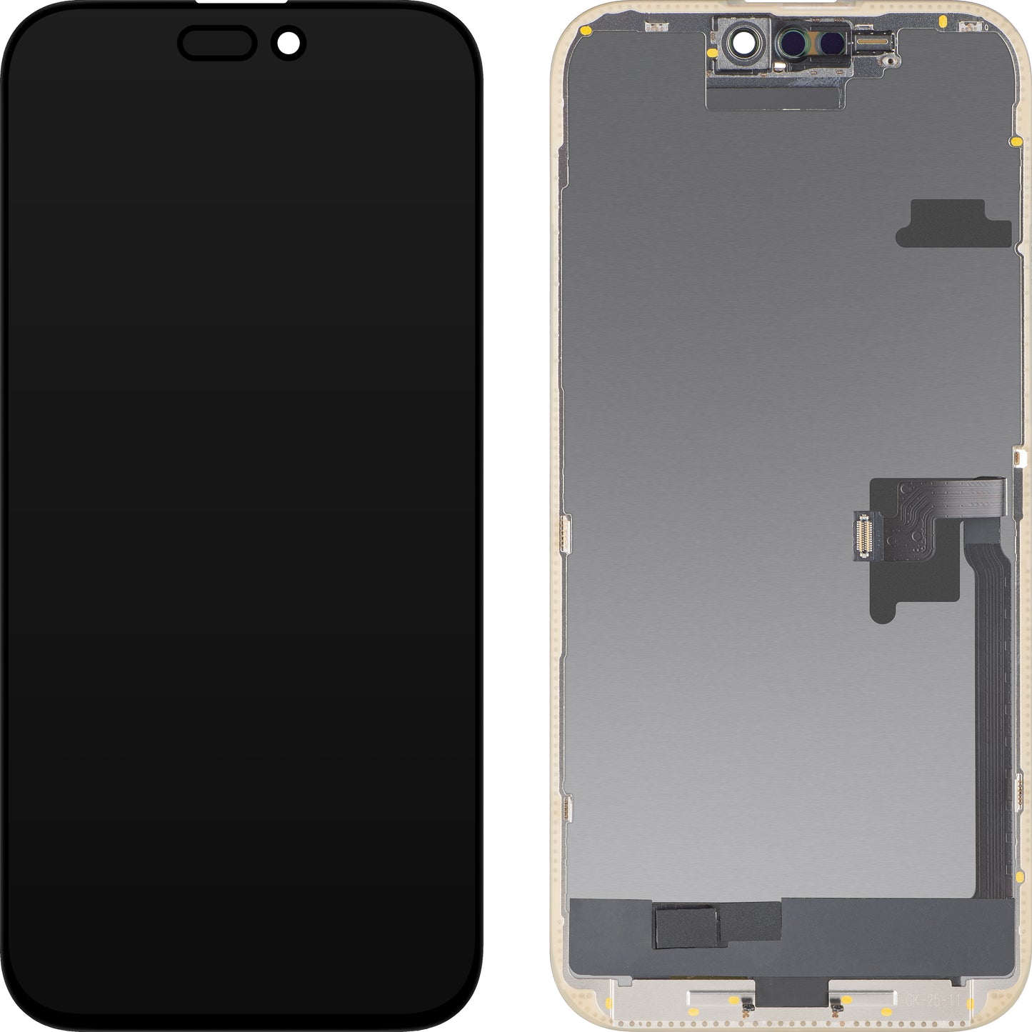 MP érintőképernyős kijelző kompatibilis az Apple iPhone 16 Pro Max-szal, kerettel, OLED FHD Diagnosztikai verzió, Fekete