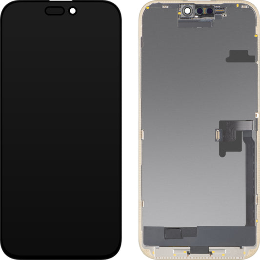 MP érintőképernyős kijelző kompatibilis az Apple iPhone 16 Pro Max-szal, kerettel, OLED FHD Diagnosztikai verzió, Fekete