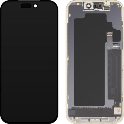 MP érintőképernyős kijelző Apple iPhone 17 Pro kompatibilis, kerettel, OLED FHD IC Movable verzió, fekete