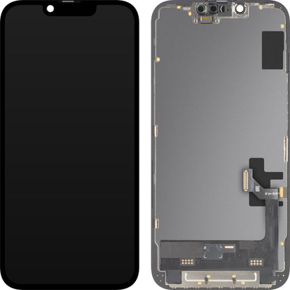 MP Touchscreen Display compatible with Apple iPhone 17e / 16e, with Frame, Soft OLED FHD 120Hz IC Movable Version, Black
