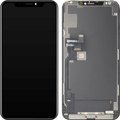 MP érintőképernyős kijelző kompatibilis az Apple iPhone 11 Pro Max készülékkel, kerettel, OLED FHD IC Movable verzió, fekete