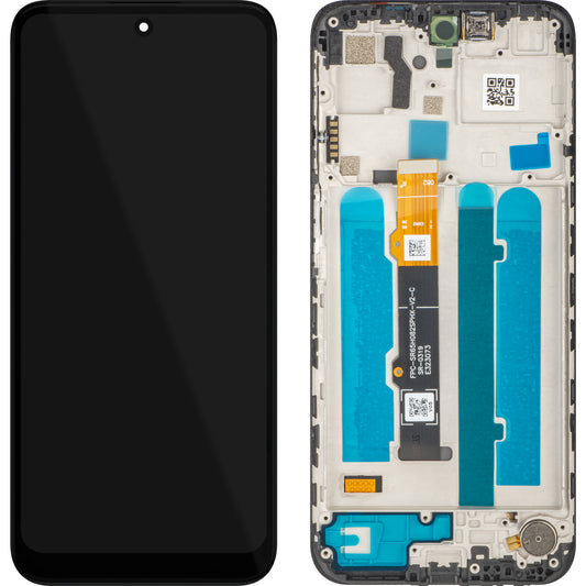 MP érintőképernyős kijelző kompatibilis a Motorola Moto G41-gyel, kerettel, fekete