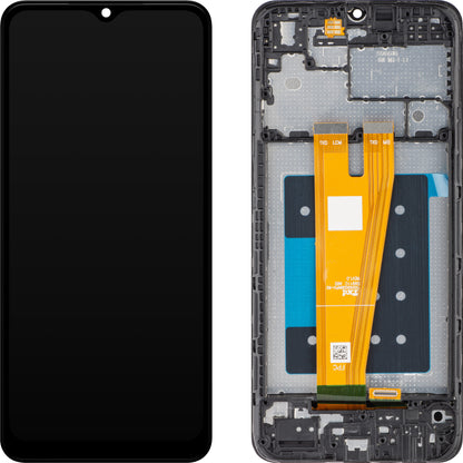 MP érintőképernyős kijelző kompatibilis a Samsung Galaxy A04 A045 készülékkel, kerettel, Fekete 