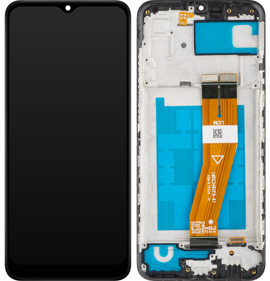 MP érintőképernyős kijelző kompatibilis a Samsung Galaxy A03 A035 készülékkel, kerettel, F verzió, fekete 