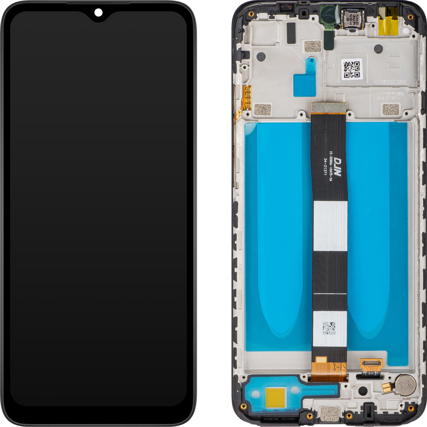 MP érintőképernyős kijelző kompatibilis Xiaomi Redmi 9C NFC / 9C / 9A készülékkel, kerettel, fekete