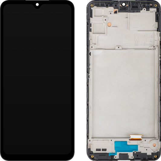 MP érintőképernyős kijelző kompatibilis a Samsung Galaxy A16 4G A165 készülékkel, kerettel, fekete