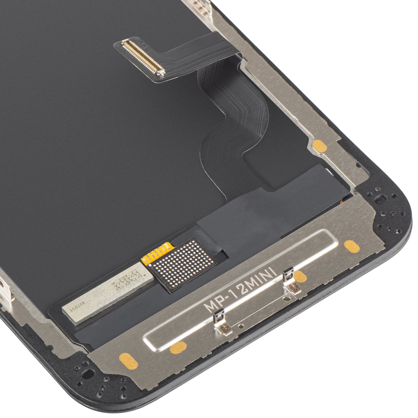 MP Touchscreen Display compatible with Apple iPhone 12 mini, with Frame, OLED FHD IC Movable Version, Black