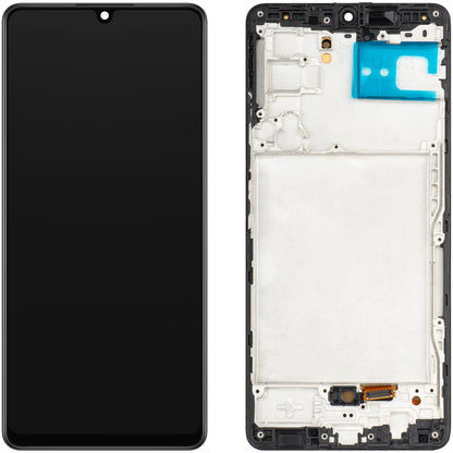 MP érintőképernyős kijelző kompatibilis a Samsung Galaxy A42 5G A426 készülékkel, kerettel, OLED változat, fekete 