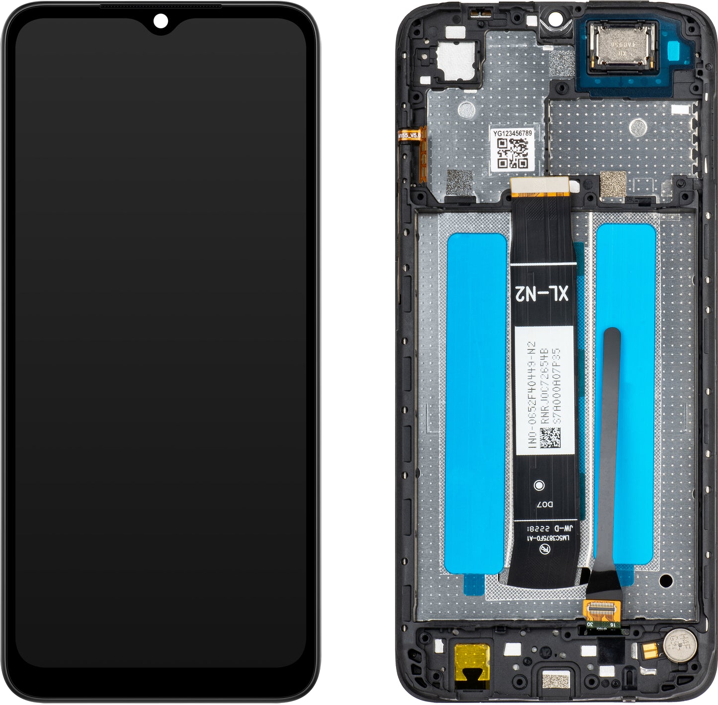 MP érintőképernyős kijelző kompatibilis a Xiaomi Redmi A2+ / A2 / A1+ / A1 készülékkel, kerettel, fekete 