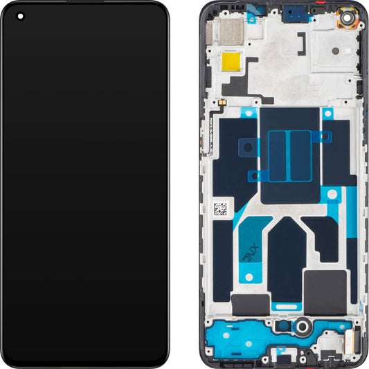 OnePlus Nord CE 5G érintőképernyős kijelző, kerettel, fekete (Charkoal Ink), Service Pack 2011100302