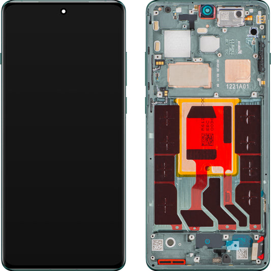 OnePlus 12 érintőképernyős kijelző, kerettel, Zöld (Flowy Emerald), Service Pack 621029000117