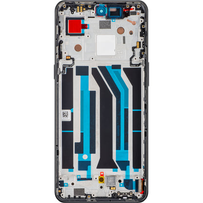 OnePlus 10T / Ace Pro érintőképernyős kijelző, kerettel, Fekete (Moonstone Black), Service Pack 4130326