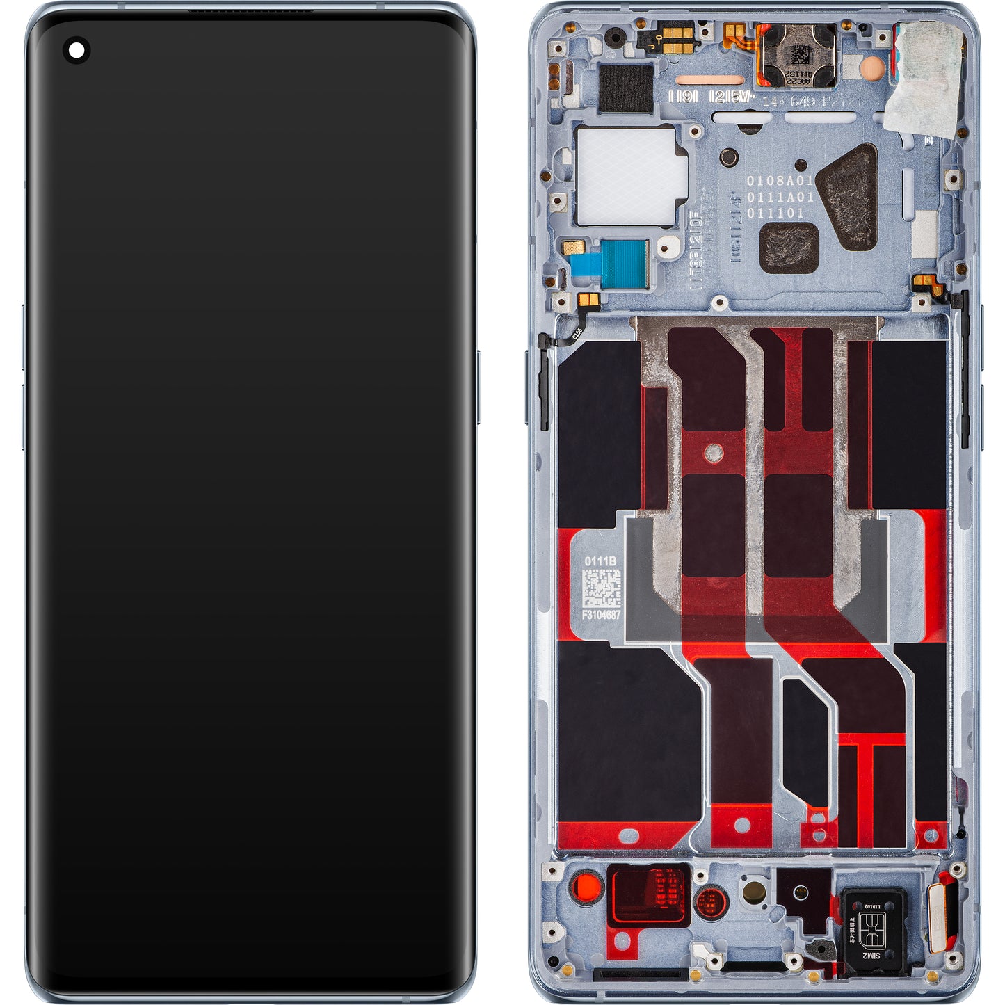 Display Touchscreen Oppo Reno6 Pro 5G (Snapdragon) / Reno6 Pro+ 5G, kerettel, Szürke (Lunar Grey), Service Pack 4907528