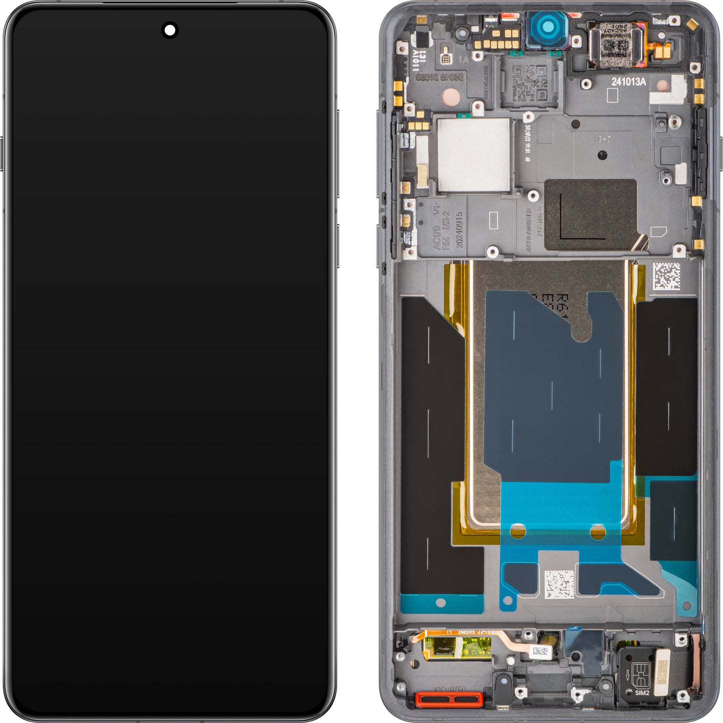 Oppo Find X8 Pro érintőképernyős kijelző kerettel, Fekete (Space Black), Service Pack 621029000356