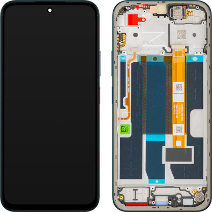 Oppo A6 érintőképernyős kijelző, kerettel, Kék (Sapphire Blue), Service Pack 621029000758