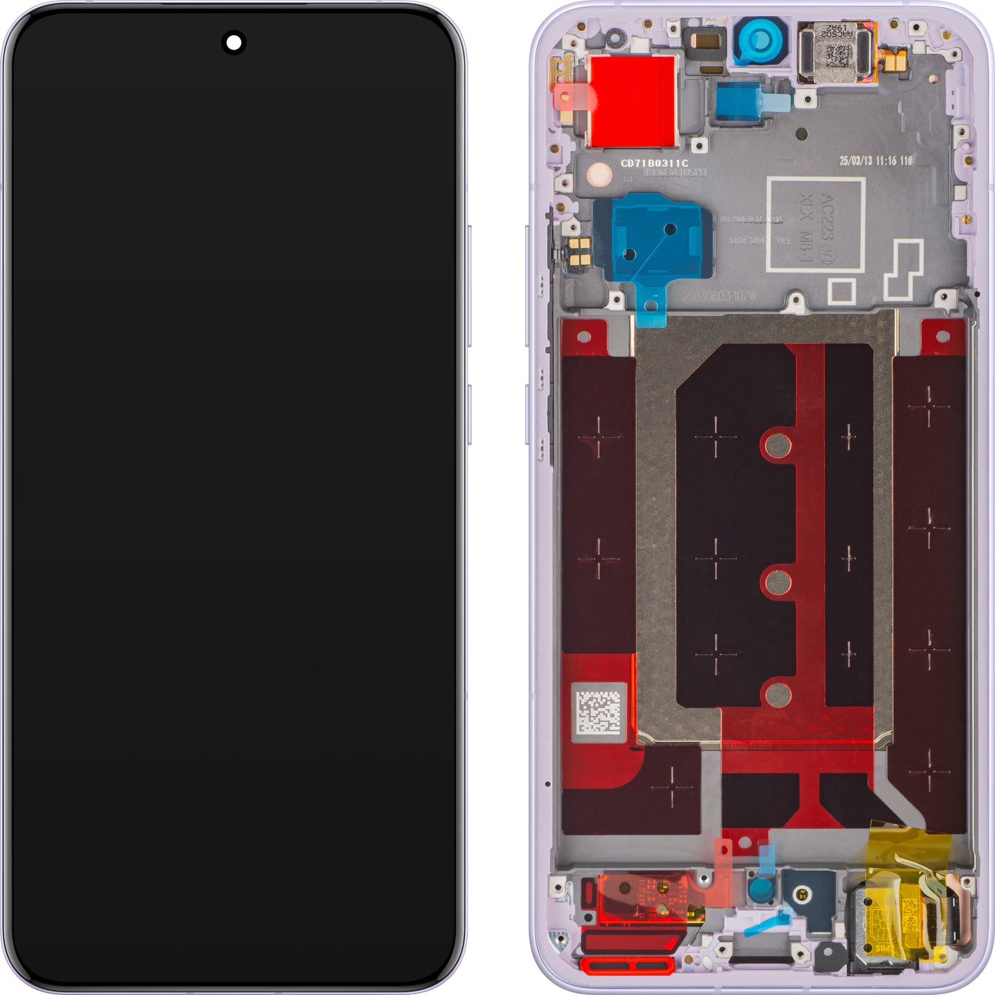 Display Touchscreen Oppo Reno13 Pro, kerettel, Lila (Plume Purple), Service Pack 621029000383